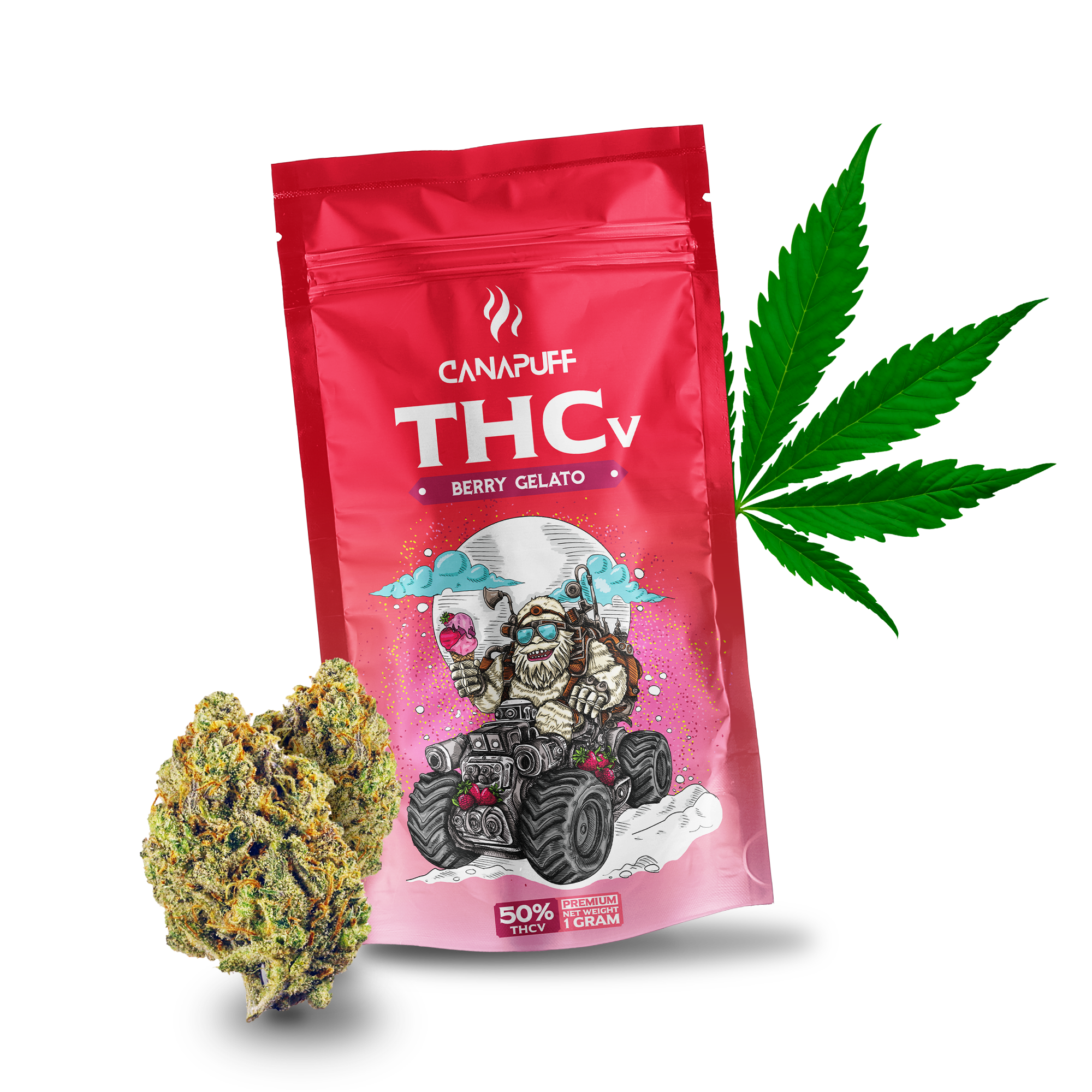 CanaPuff - GELATO DE FRUTAS 50% - Flores THCv