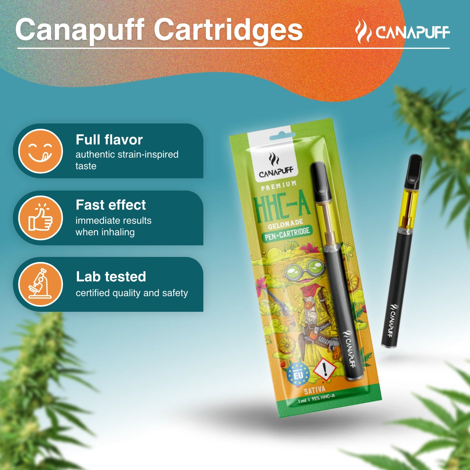 Canapuff - Gelonade - HHC-A 95% - Caneta+Cartucho
