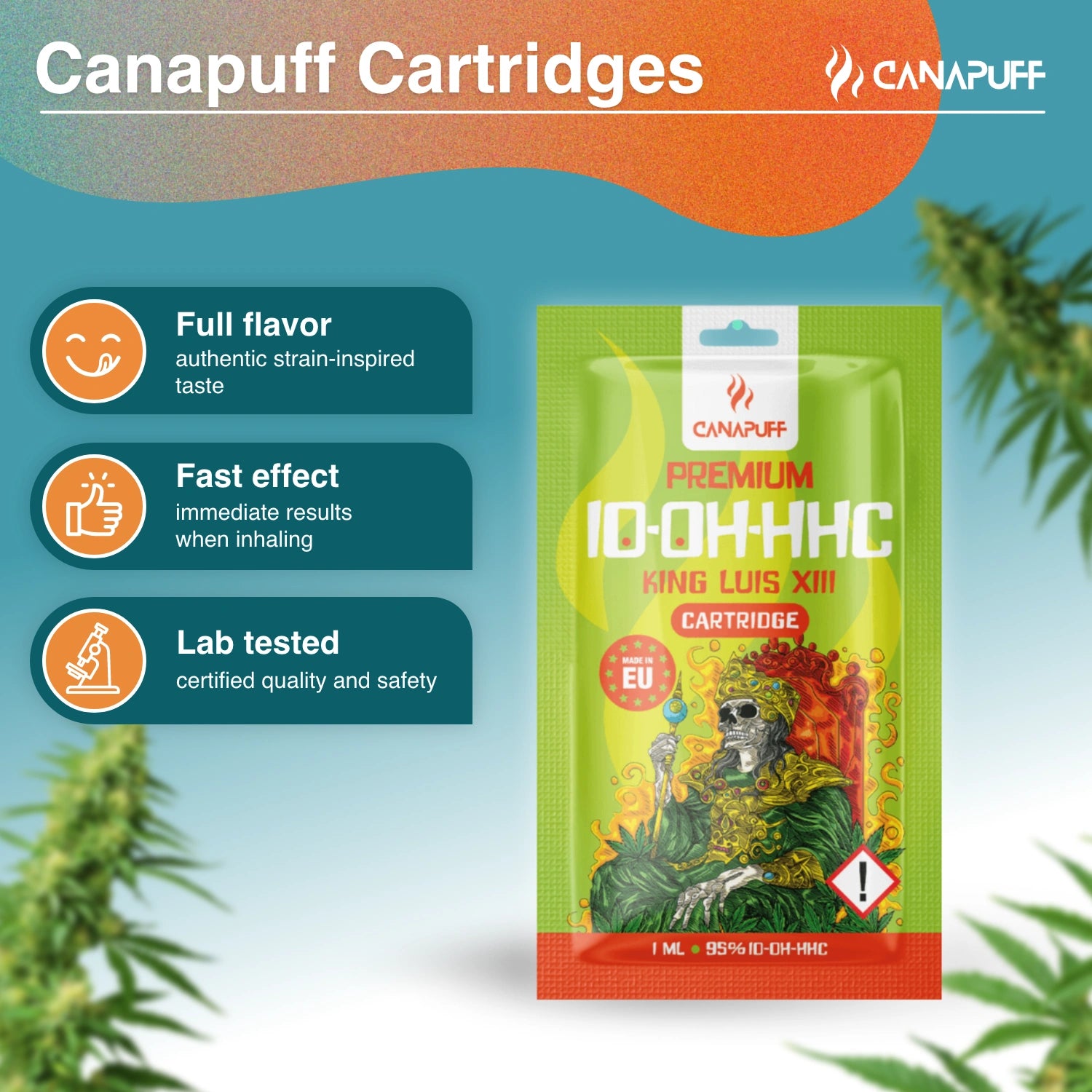 Canapuff - Rei Luis XIII - 10-OH-HHC 95% - cartucho