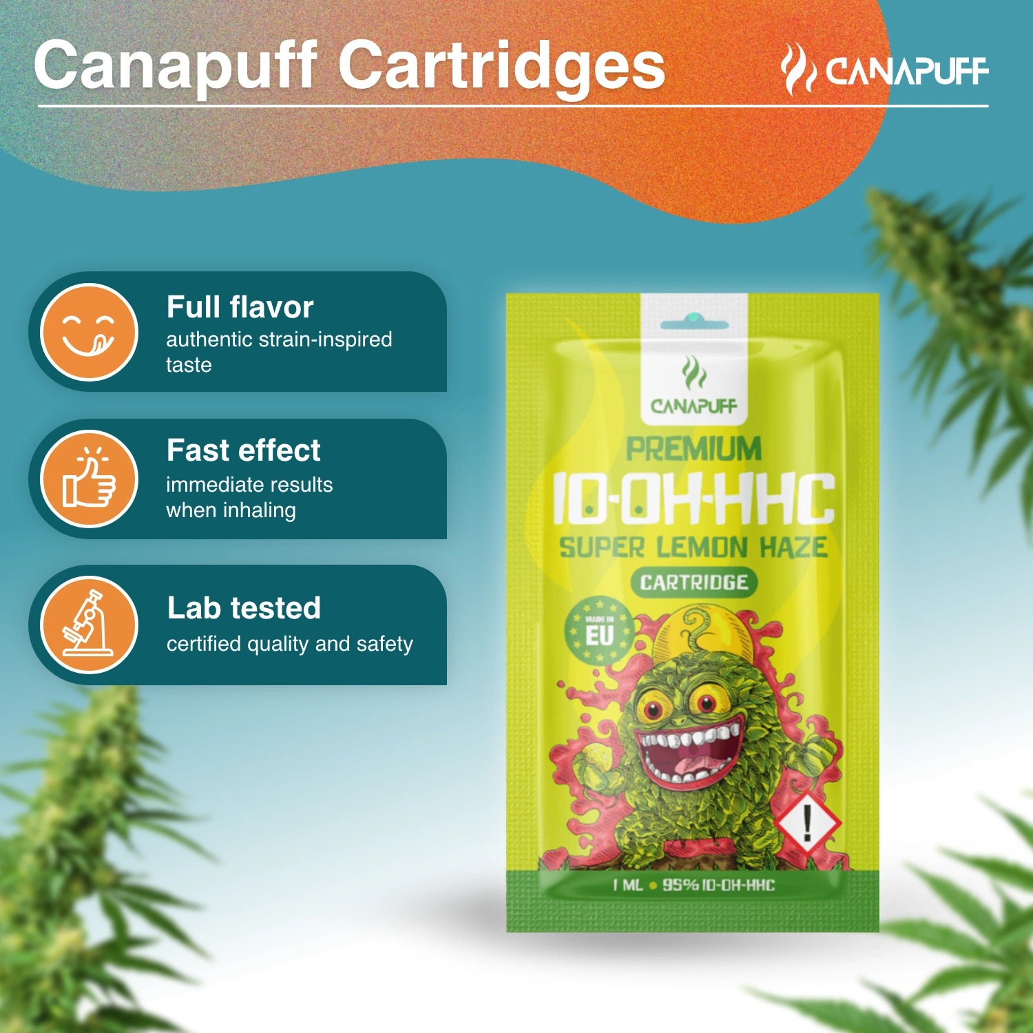 Canapuff - Super Lemon Haze - 10-OH-HHC 95% - cartucho