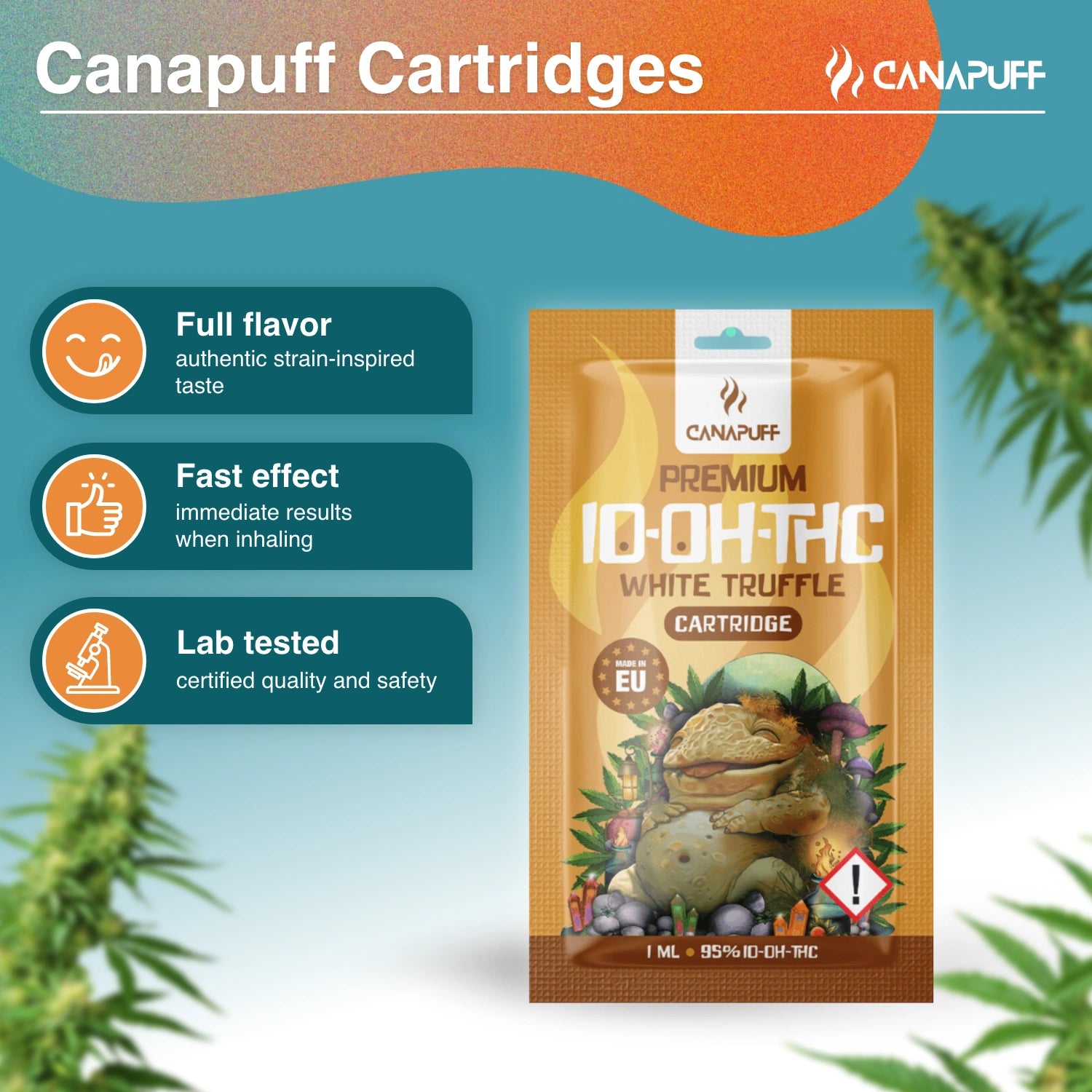 Canapuff - Trufa Branca - 10-OH-THC 95% - cartucho