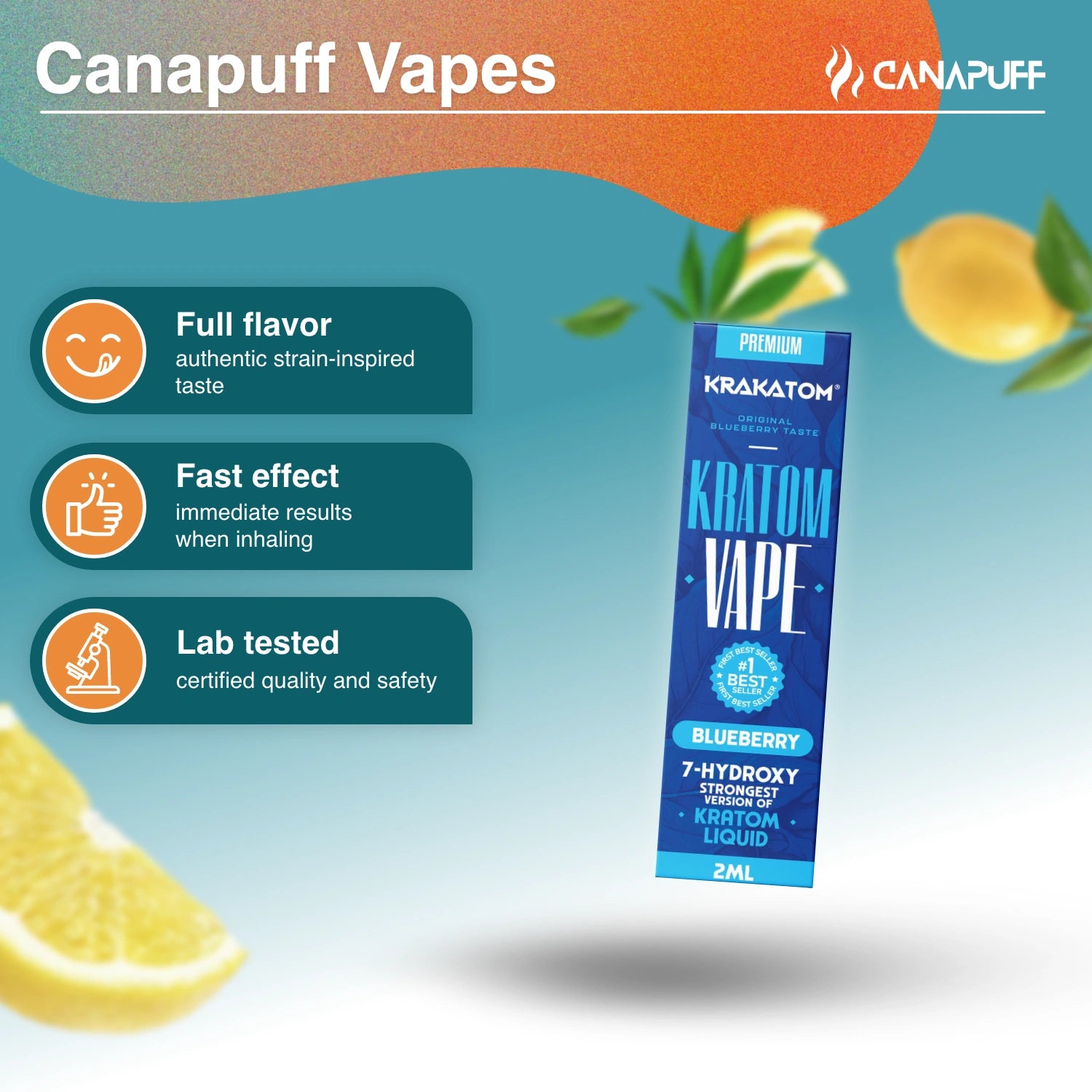 Krakatom - 7-Hydroxy Kratom Vape - Mirtilo
