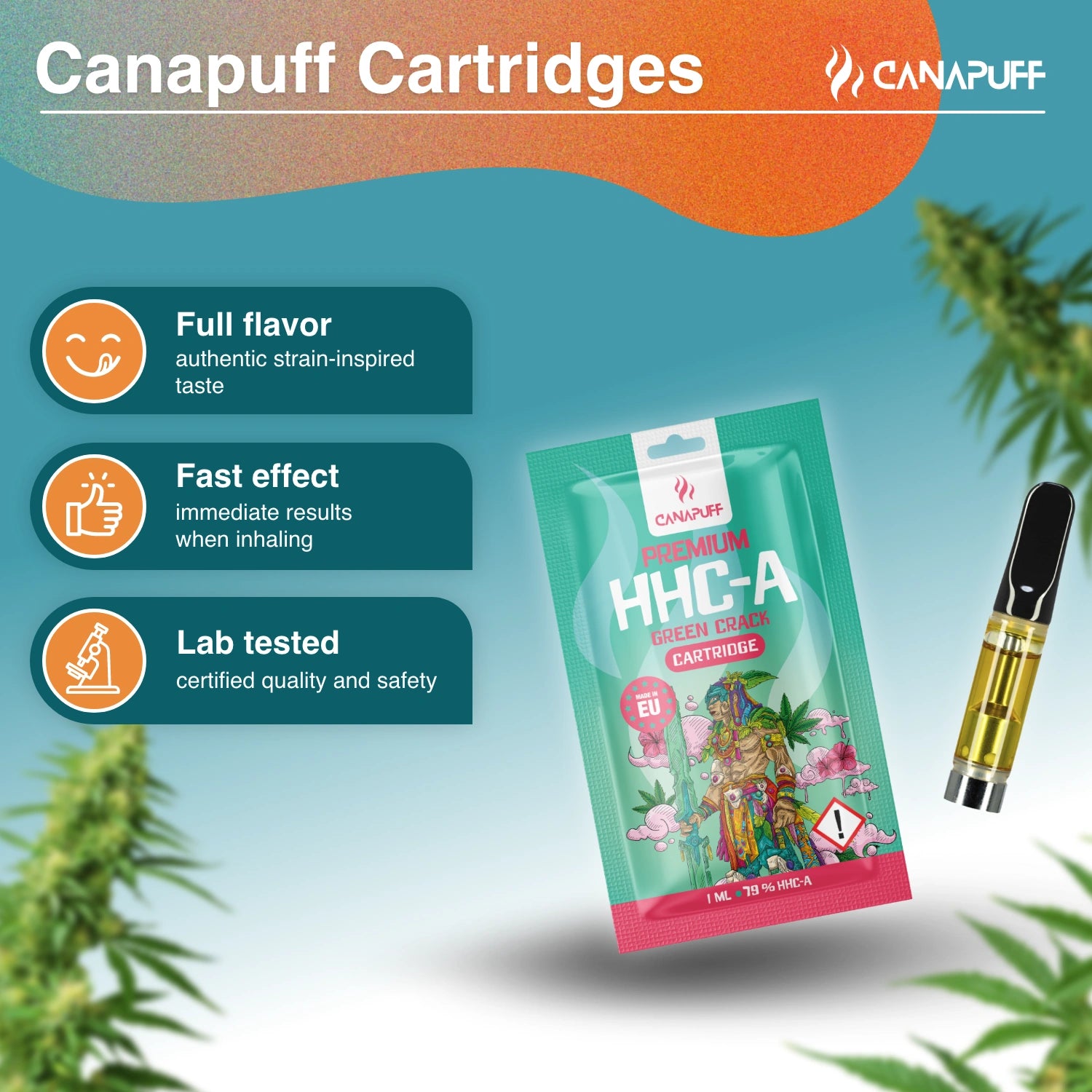 Canapuff - Green Crack - HHC-A 79% - cartucho