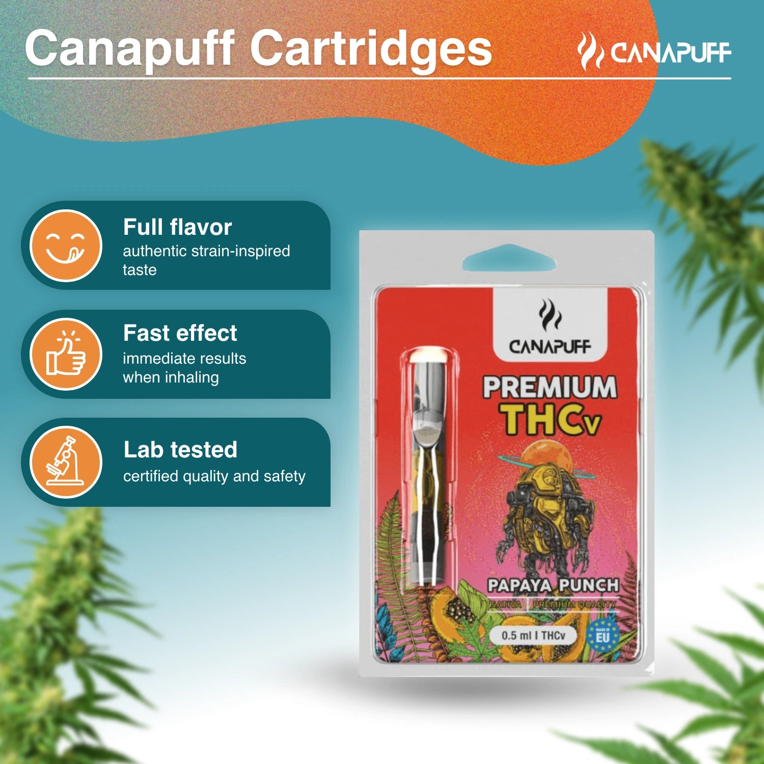 CanaPuff - PAPAYA PUNCH - THCv 79% - cartucho