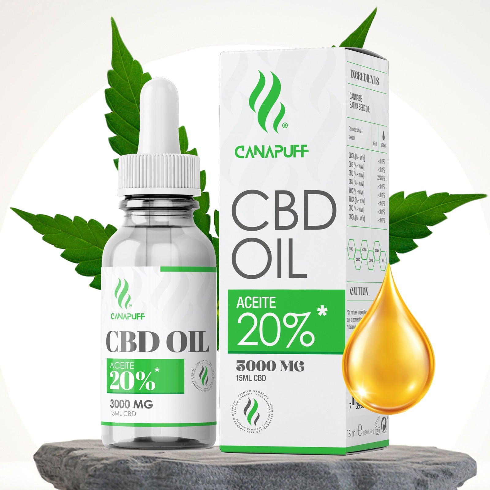 Canapuff - Óleo de CBD - 20% - 15ml