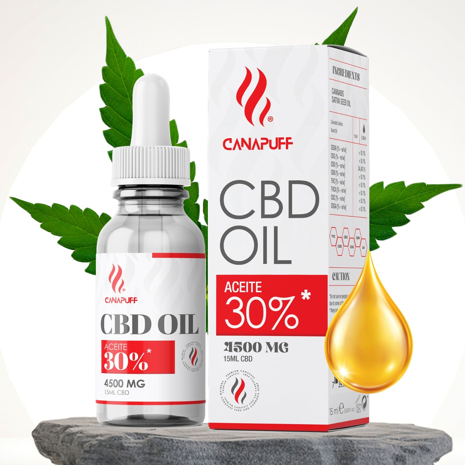 Canapuff - Óleo CBD - 30% - 15ml