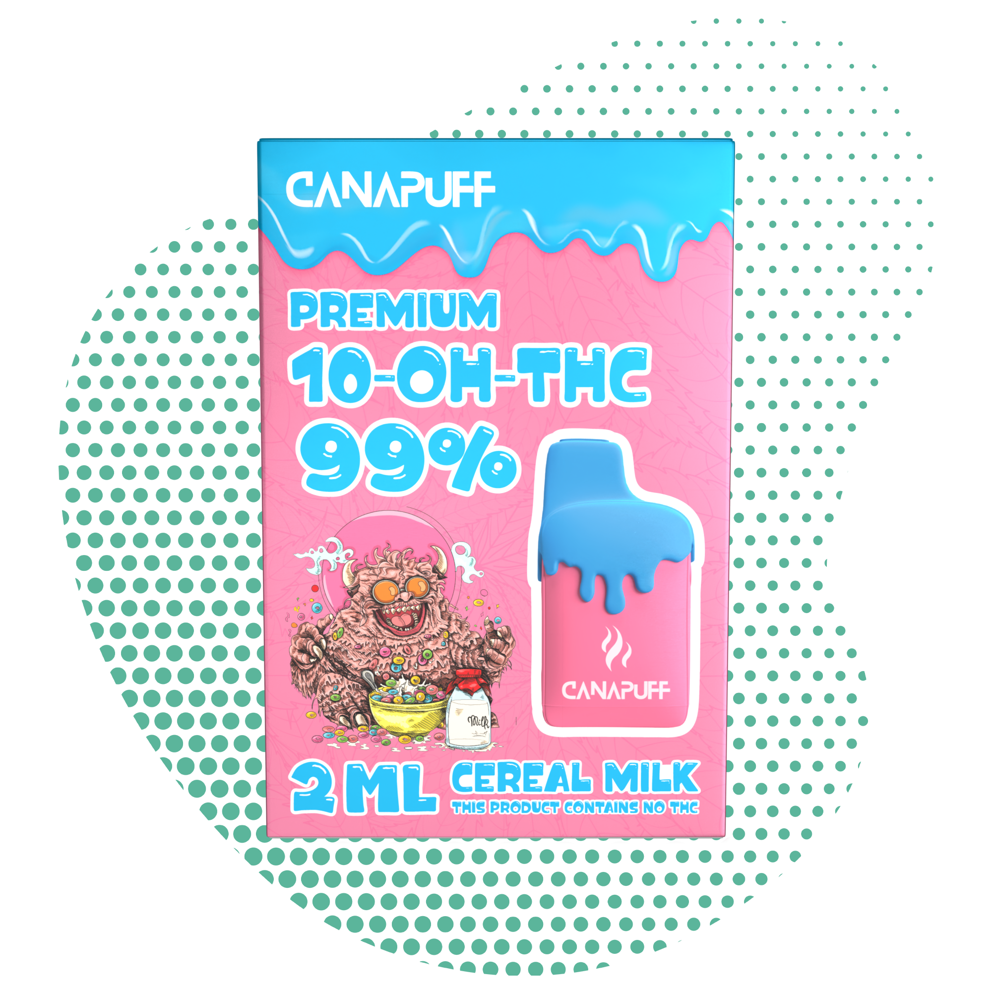 Leite de Cereais 99% 10-OH-THC - Canapuff - Uso Único - 2ml