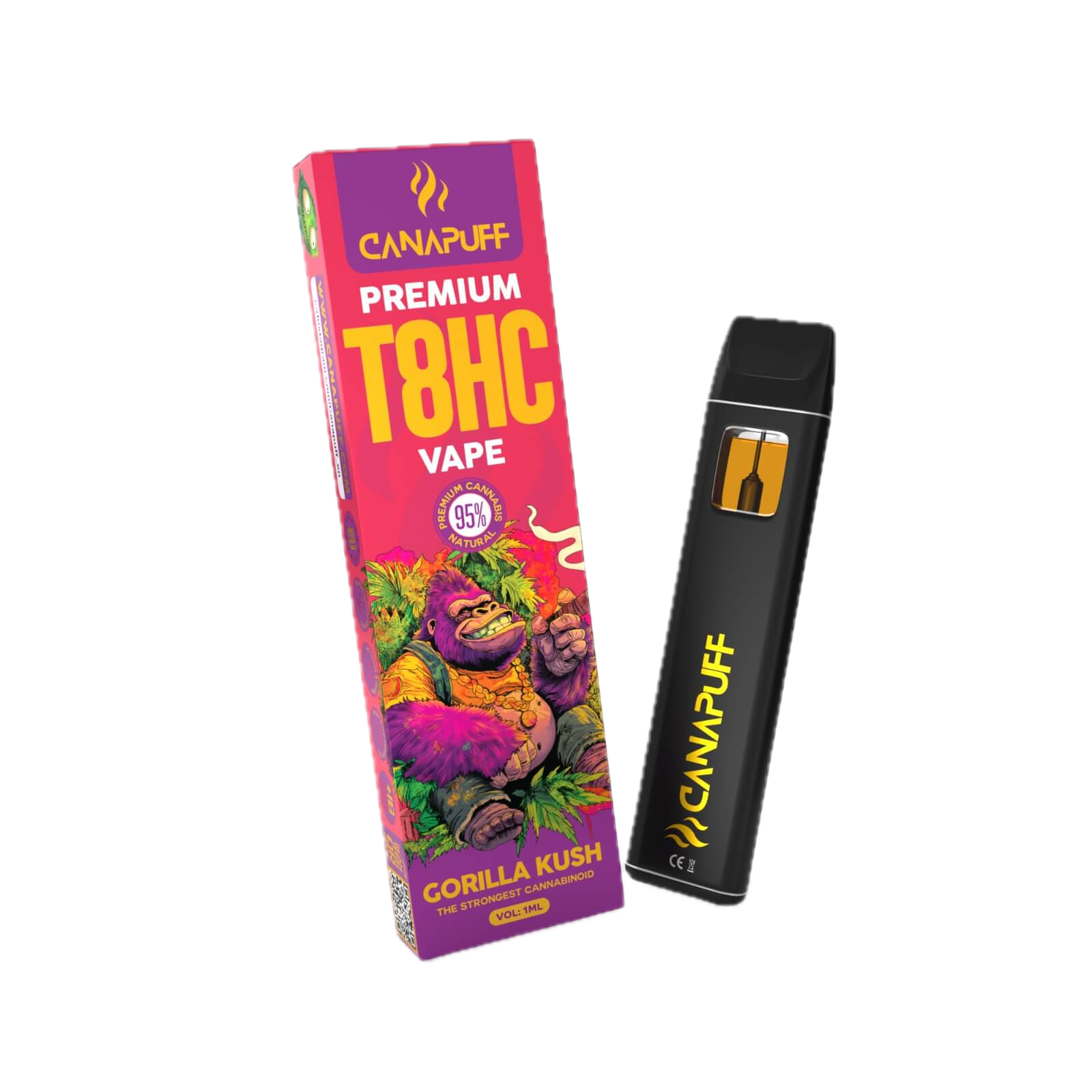 T8HC Vape Gorilla Kush 95% 1ml