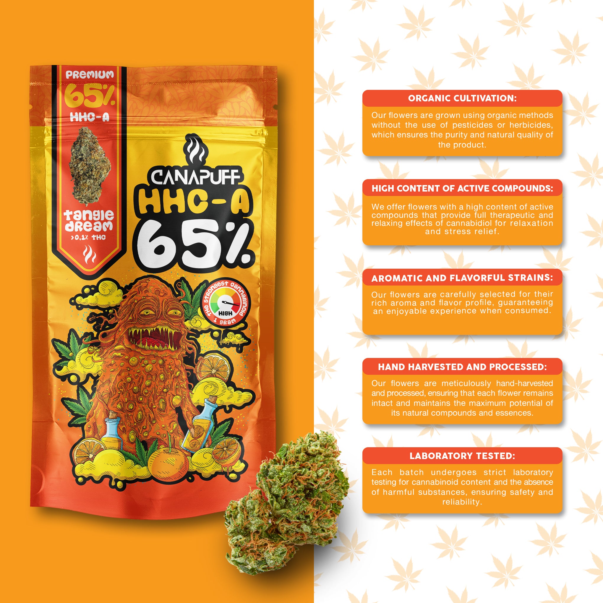 Canapuff - Tangie Dream 65% - Flores HHC-A