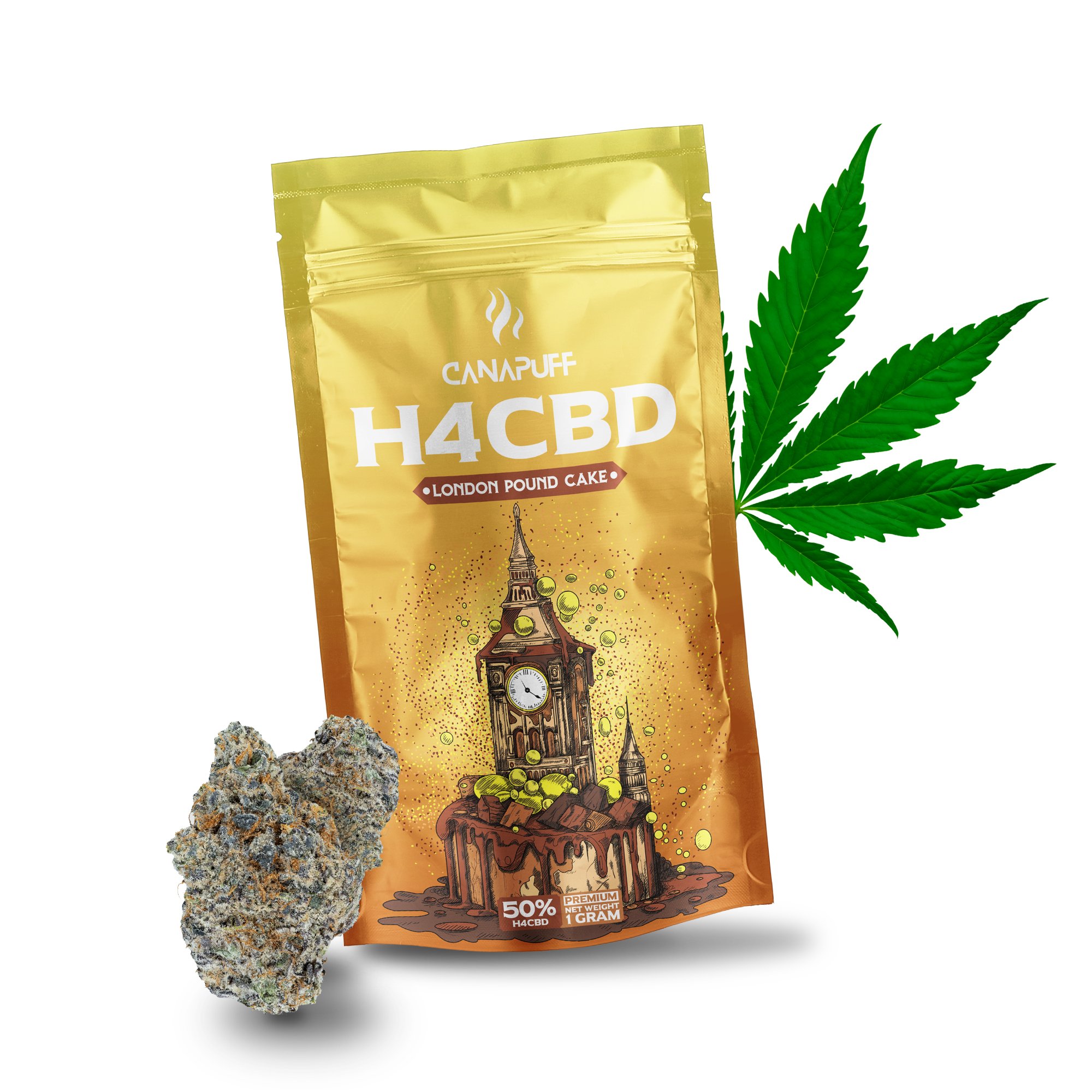 CanaPuff - Bolo de Libra de Londres 50% - Flores H4CBD