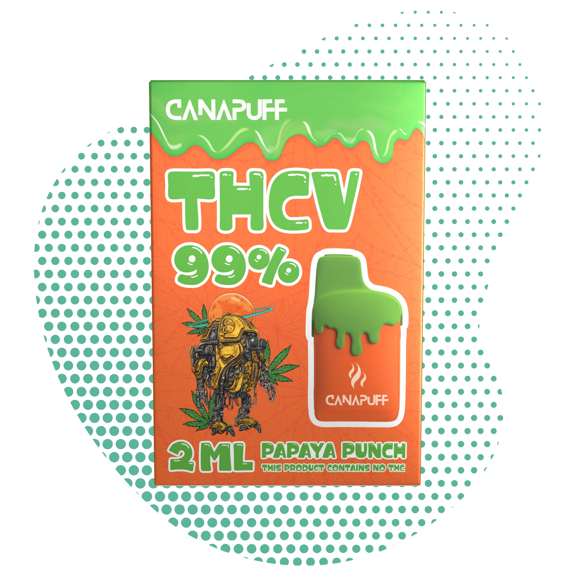 Papaya Punch 99% THCv - Canapuff - Uso Único - 2ml