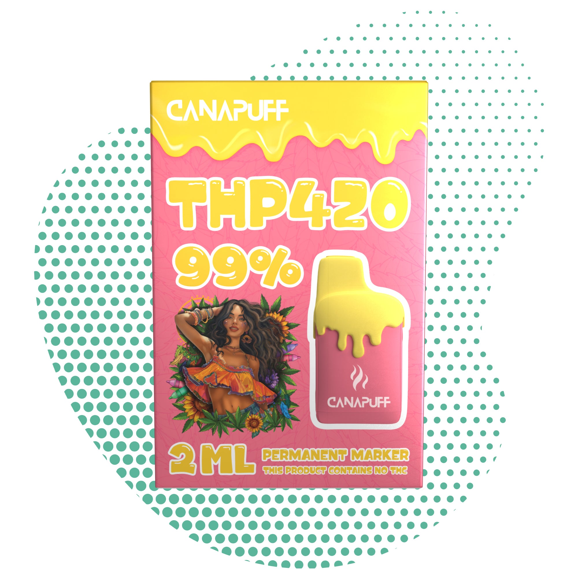Marcador Permanente 99% THP420 - Canapuff - Uso Único - 2ml