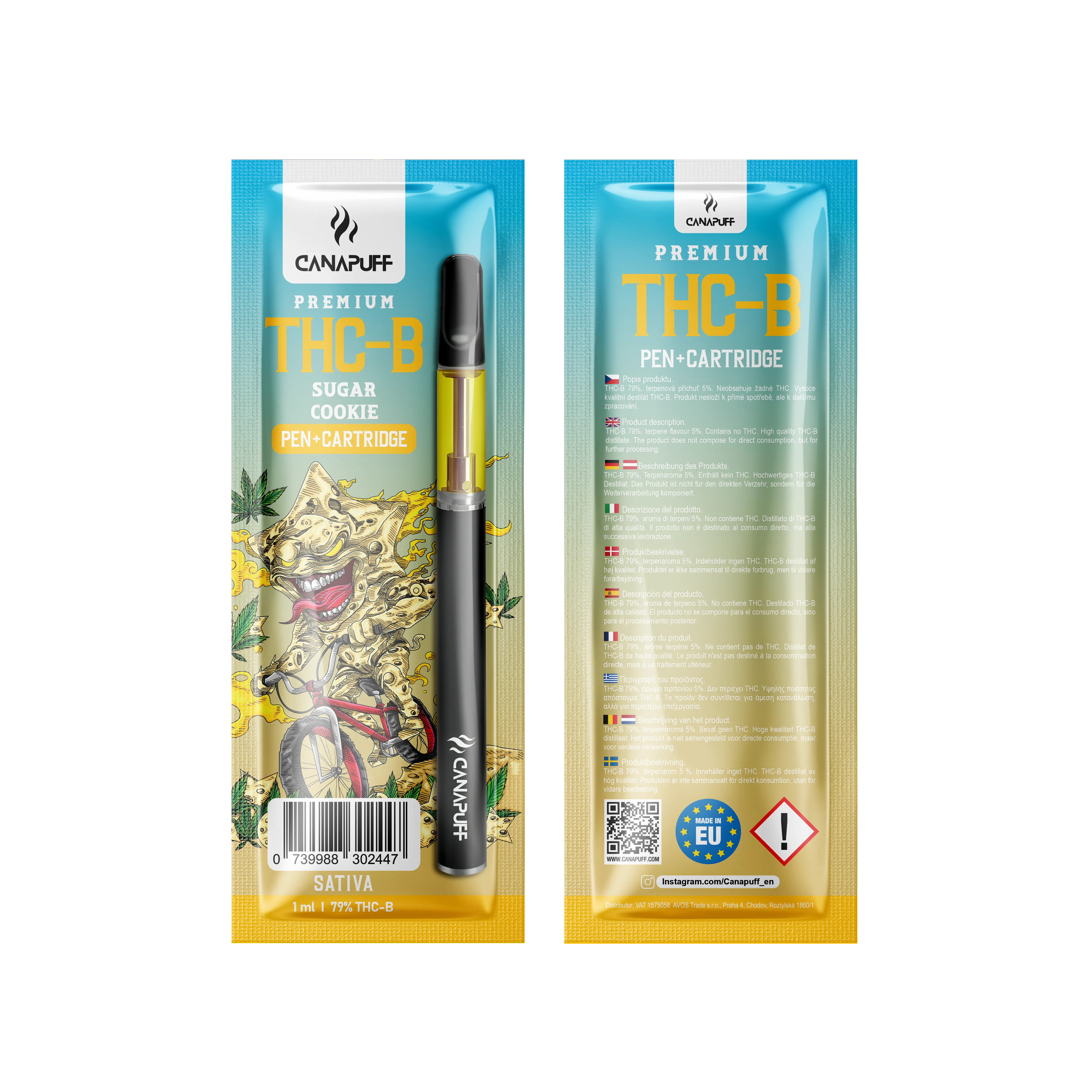 cartucho de caneta canapuff sugar cookie thc b 79
