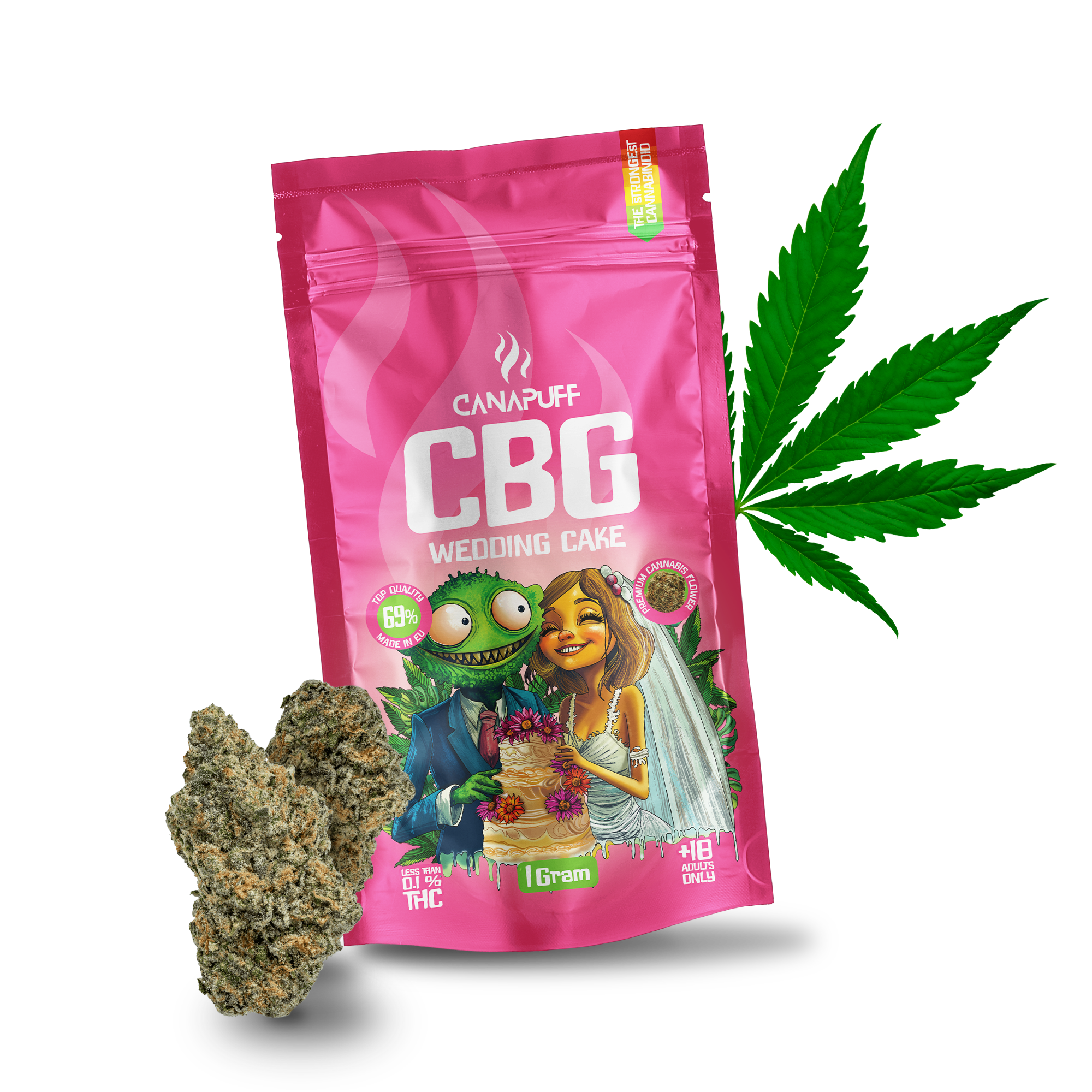 Canapuff - Bolo de Casamento 69% - CBG Flowers