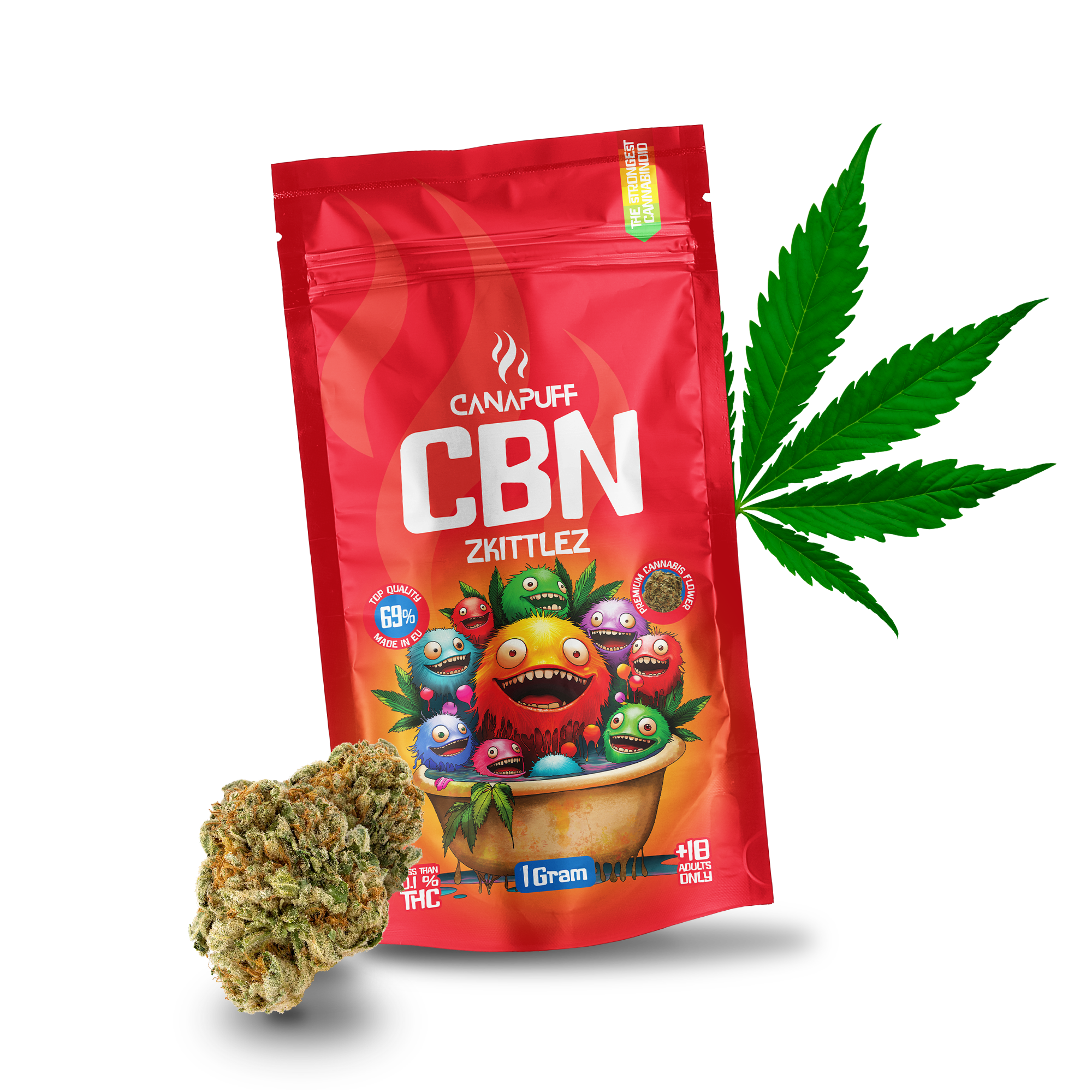 Canapuff - Zkittlez 69% - CBN Flores